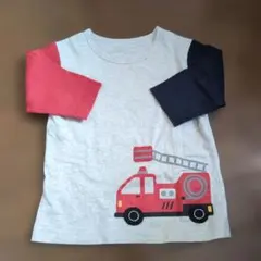消防車プリントTシャツ 100cmのサムネイル