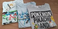 ポケモン Tシャツ140cm 水色３点セット　未使用含む
