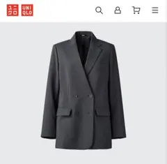 廃盤希少✨ユニクロ　感動ダブルジャケット　リラックスフィット　レディース　XXL