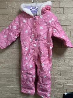 Angesoi 子ども用スキーウェア ピンク 星柄