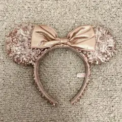 【ディズニー 】ミ二ー耳カチューシャ ローズゴールド