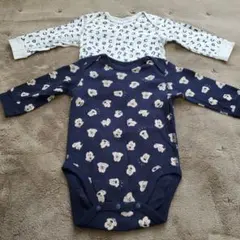 UNIQLO ユニクロ 60cm 長袖ロンパース肌着 ２枚まとめ売り ミッキー