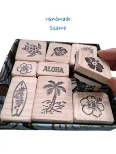 南国の風と笑顔をひと押しに ― ハワイはんこセットトロピカルモチーフのスタンプ