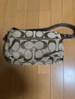 coachショルダーバッグ ベージュ/ブラウン
