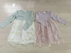 WILL MERY 花柄ワンピース130 120 2点セット　おそろい