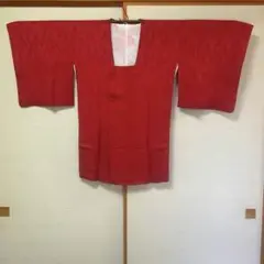 赤い波模様の道行コート