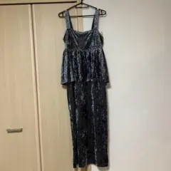 しまむら　ベロアワンピース