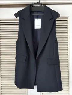 ANAYI バスケットツイードペプラムジレ(ネイビー)サイズ:38(9号)