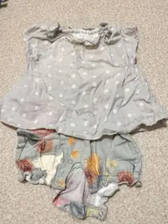 ディモワ　10mois 水玉模様ロンパース・カバーオール　ベビー　夏服のサムネイル