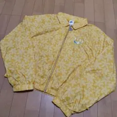 NIKE 総柄 花柄 ジップアップ ブルゾンL イエロー可愛いのサムネイル