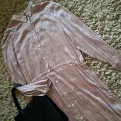 13.サーモンピンクktシルク混ワンピース7