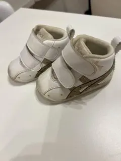 アシックス ベビーシューズ 11.5cm ホワイト/ゴールド