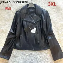 新品タグ付き　ジャンルイシェレル 羊革 ラムレザー ライダースジャケット　3XL