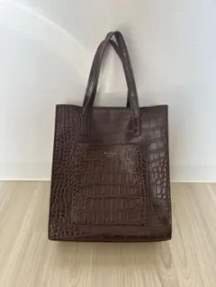 m*i様 ダークブラウン クロコダイル風 トートバッグ