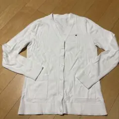 トミーフィンガー　コストコ　ホワイト Vネック カーディガン 綿100%