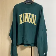 KANGOL グリーン ロゴ トレーナー