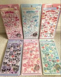 大量　安い　サンリオ　立体シール　硬いシール　ボンボンドロップシール　キティ