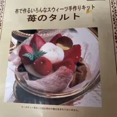 布で作るいろんなスウィーツ手作りキット　苺のタルト