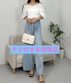 ★値下げ★INGNI イング　クロスシャーリングブラウスオフショルダー ホワイト