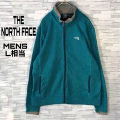 【USA古着】ノースフェイス　フルジップフリースジャケットL相当 ブランド刺繍