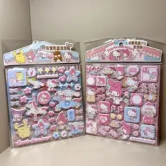 プリン　マイメロ　シナモ　キティ　もちもちマシュマロシール　2セット4枚