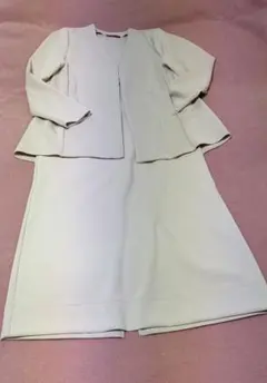 ベージュ ワンピーススーツ セット