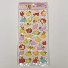 【当時物】リラックマ キイロイトリ　フルーツ　ふにふにシール