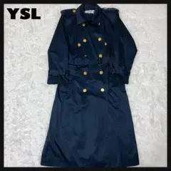 イヴサンローラン コート ロングコート スプリングコート ヴィンテージ 紺 2025年最新】Yves Saint Laurent レディース トレンチコート