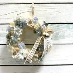 ナチュラルリース、ドライフラワー、モス
