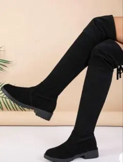 黒 ニーハイブーツ