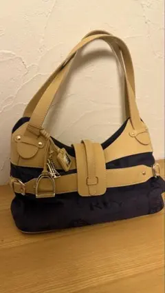 美品◎ ローレンラルフローレン 肩かけ可 ワンショルダーバッグ チャーム付き