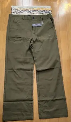 メンズ ズボン チノパンツ 2XL 大きめ ボタン 茶色 春夏秋冬