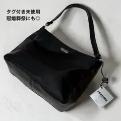 【タグ付未使用】レノマ ナイロン ハンドバッグ 黒 冠婚葬祭 軽量 フォーマル