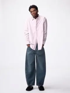 リメイク版 GU バレルレッグジーンズsize28のサムネイル