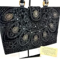 柏ビーズ　ビーズ刺繍 ハンドバッグ パーティーバッグ　黒 2026年最新】柏ビーズの人気アイテム - メルカリ