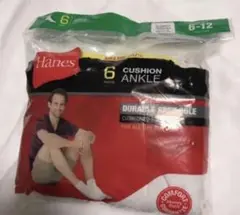 新品　アメリカ製　USA製 hanes ソックス6P パック　靴下