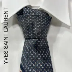 TG2399 YVES SAINT LAURENT ストライプ シルク ネクタイ