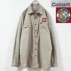 4XL相当　カーハート　ガンオーナーズ　リップストップ　ロゴ刺繍　ワークシャツ