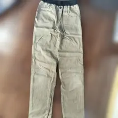 ベージュ ゴム入り長ズボン