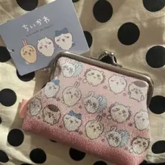 ちいかわ 集合 ピンク　がま口 財布 コインケース ハチワレ モモンガ うさ