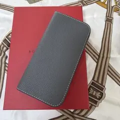 BONAVENTURA iPhone17Pro手帳型ケース ネイビー×オレンジ - メルカリ