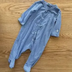 美品 PETIT BATEAU 足つき ロンパース ボーダー 3m 60