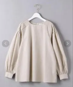 UNITED ARROWS＞P/C ショルダータック ブラウス NATURAL