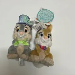 新品　とんすけ　ミスバニー　ぬいぐるみバッジ　ディズニーイースター2016