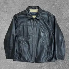 dockers レザージャケット ブラック　牛皮