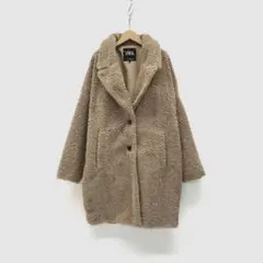 大幅値下げ❣️超美品✨ZARA✨未着用ティディベアコート・ボアコート・Ｓサイズ 外出OKな着る毛布！ZARAエクストラロングフェイクボアコート