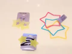 claire's　☆星☆　ピアス・ブレスレット・ピンどめ　３点セット