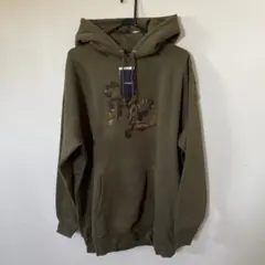【新品未使用美品】APPLEBUM オリーブ パーカー 迷彩 文字 XXL