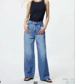 ユニクロ　24インチ　ワイドストレートジーンズ　パンツ