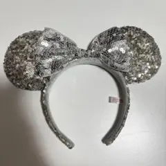 ディズニーカチューシャ/ミニー/スパンコール/シルバー